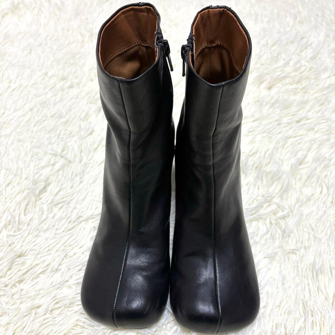 todayful Square Short Boots 37 ブーツ 黒 レザー - メルカリ