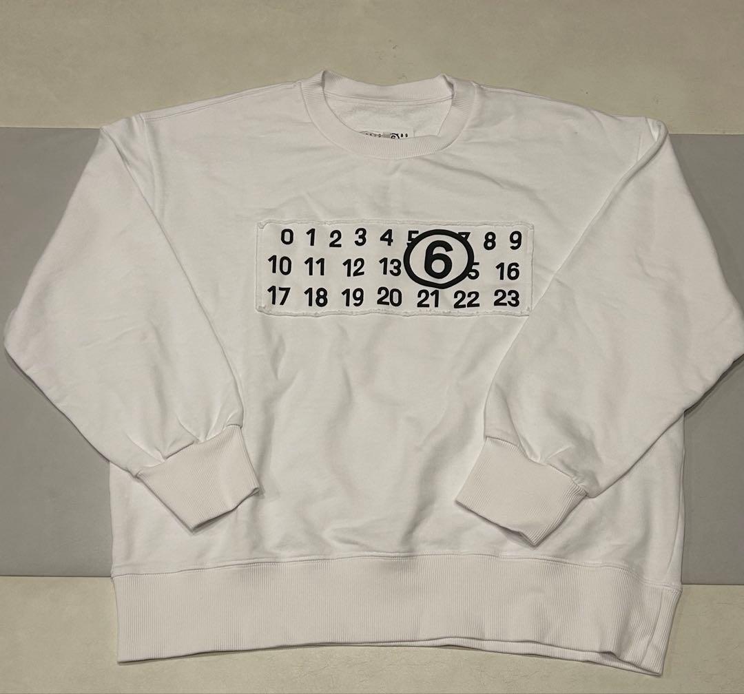 MM6 カレンダー風プリント ホワイトスウェット 16 - メルカリ