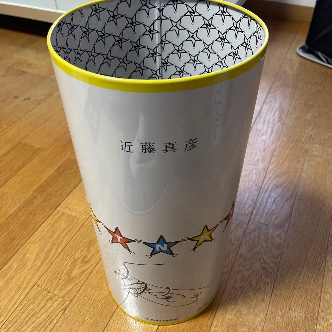 昭和レトロ 近藤真彦 スチール缶ゴミ箱 - メルカリ