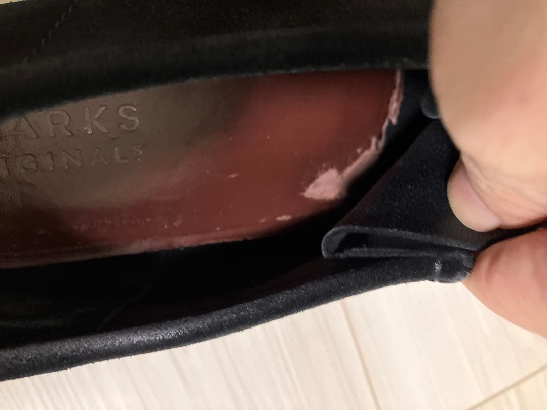 クラークス Clarks ワラビー 黒 ソール交換済 26.5 クラークス Clarks