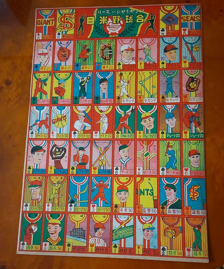 1949年野球めんこ】SFシールズ来日記念 VSジャイアンツ日米野球合わせ