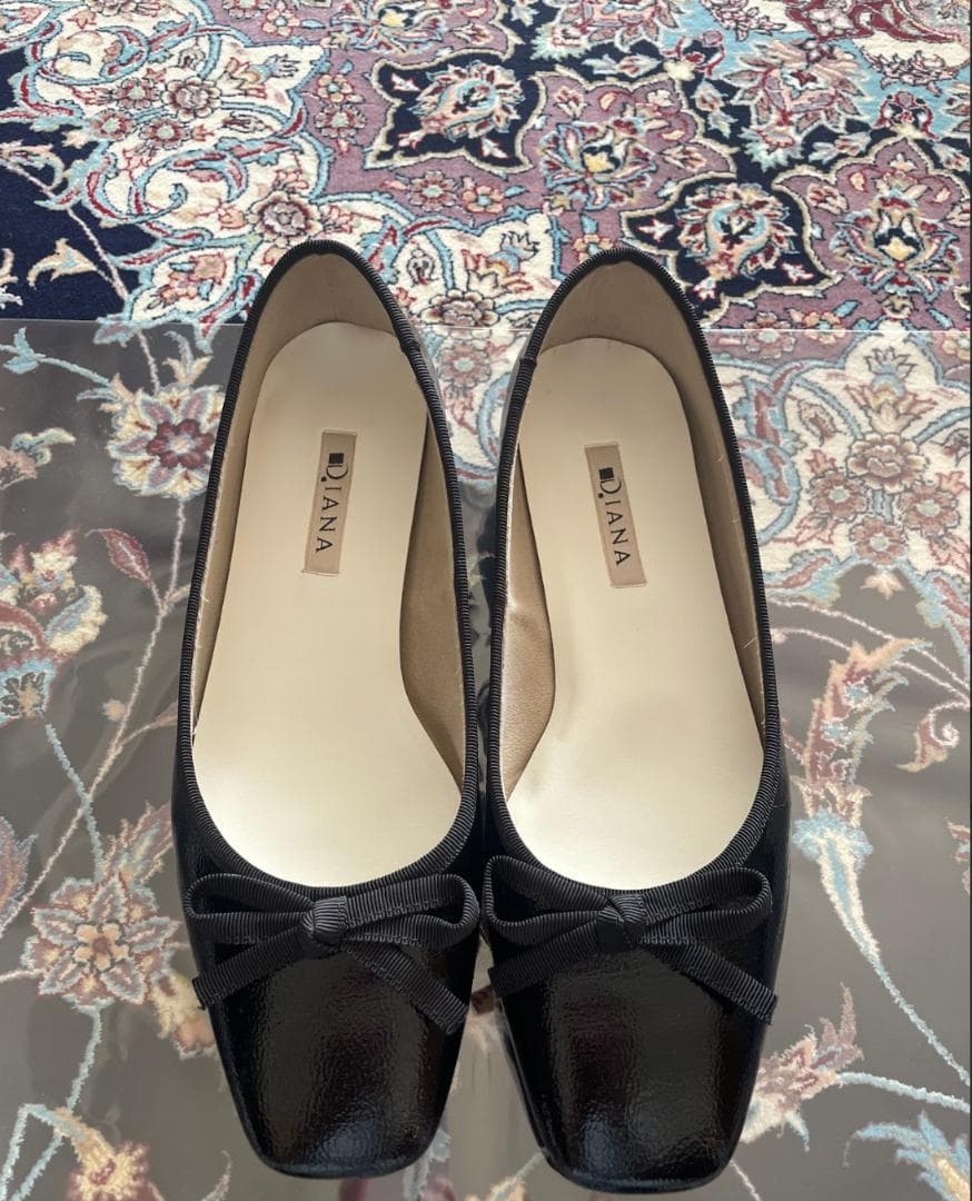 ダイアナ バレエシューズ エナメル リボン 24cm - メルカリ