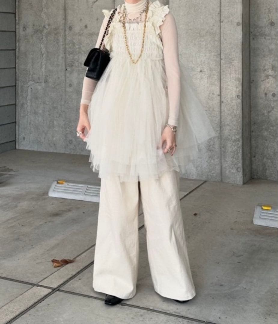 perna チュールギャザーキャミソール チュールギャザーキャミソール（シャツ/ブラウス）｜PERNA（ペルナ）の