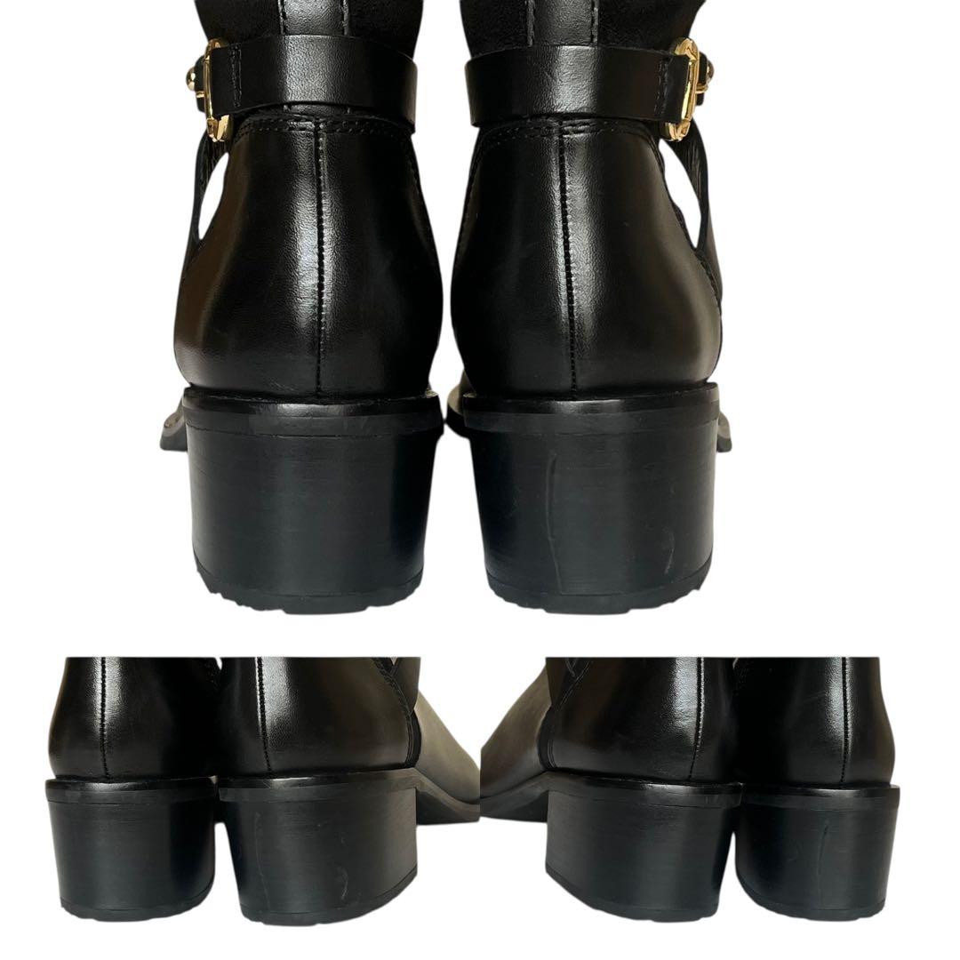 極美品 あしながおじさん 24 レザー ホースビット サイドジップ ロング