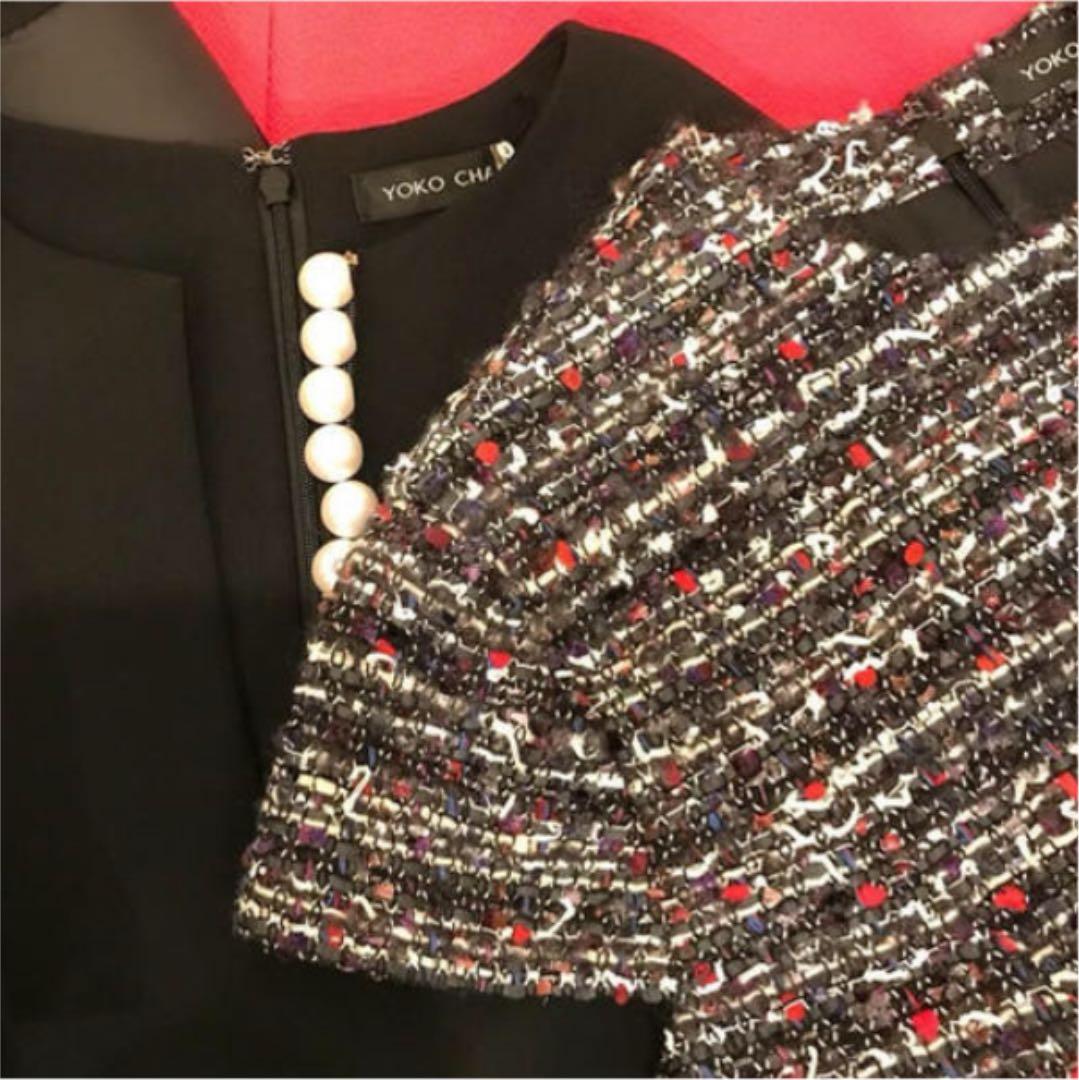 ヨーコチャン YOKO CHAN ツイードバルーンドレス ツイードワンピース