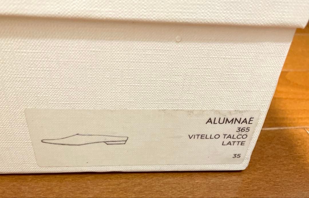 値下げ中！美品！アルムナエ　ALUMNAE　ミュールパンプス　22.5cm 白