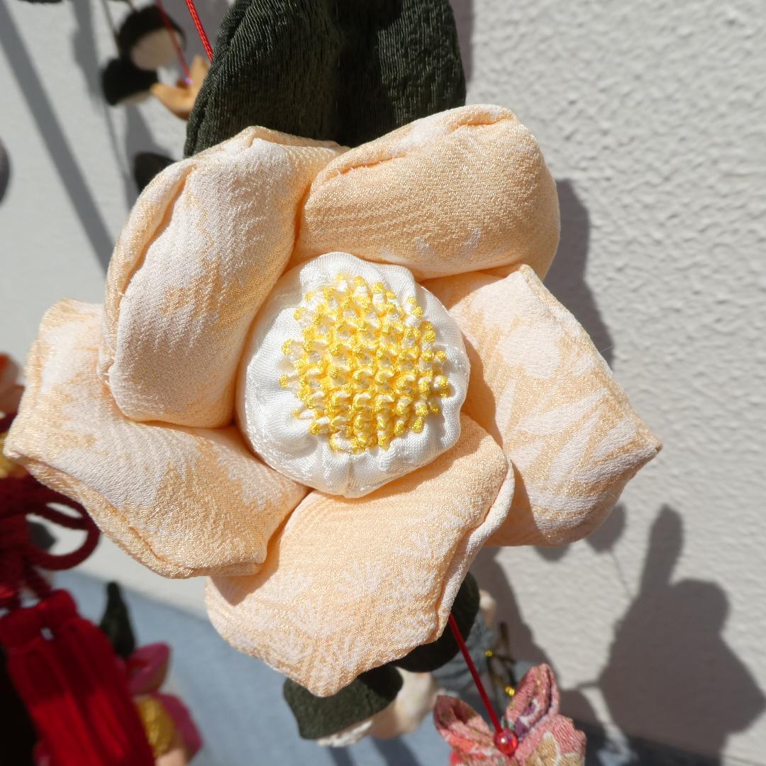 古布 正絹 吊るし雛 錦紗縮緬 疋田模様 麻の葉 くくり花 さげもん 鬼