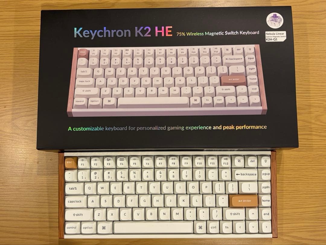 Keychron K2 HE ホワイト 英語配列 Keychron K2 HE マグネットスイッチ搭載 QMK ワイヤレス カスタム