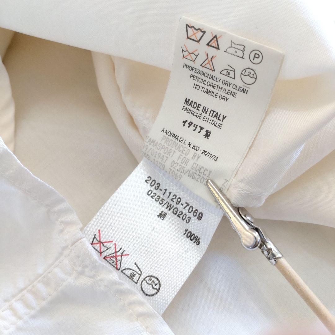 GUCCI レギュラーカラーバックシェリーラインリボンテープシルク