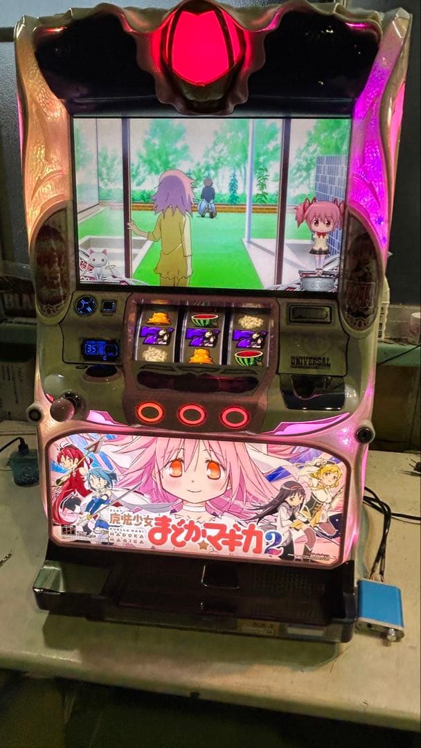 即買いOK出品(【まど2 イヤホンコンバータ初代まどかマギカ2台セット 魔法少女まどか☆マギカ2 実機 メダル不要装置+タッチパネル式データ