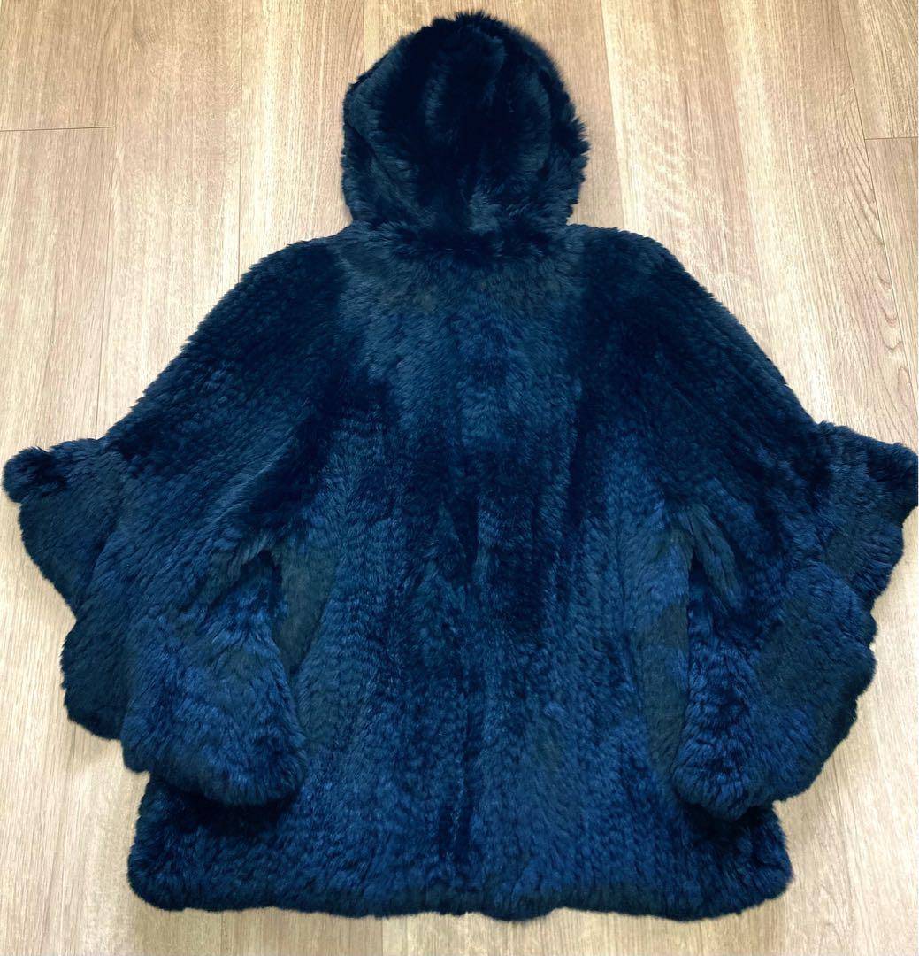 GRACE CONTINENTAL ファーケープコート 黒 サイズ36