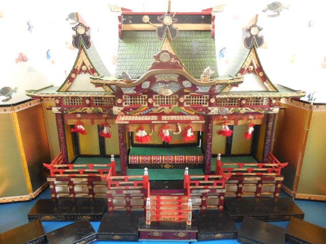 昭和レトロ 雛人形 御殿飾り 豊寿殿 雛飾り 雛祭り木製組み立て式 昭和