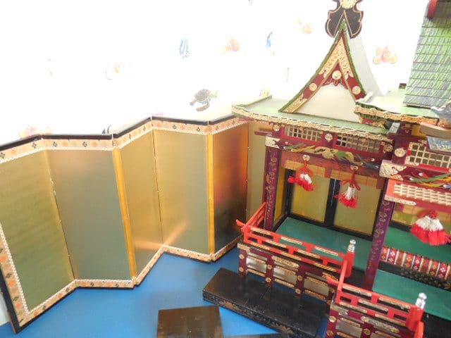 昭和レトロ 雛人形 御殿飾り 豊寿殿 雛飾り 雛祭り木製組み立て式 昭和