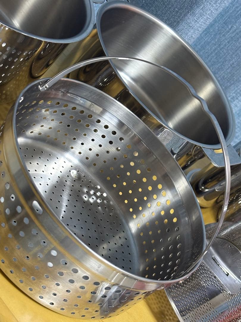 クリステル 深鍋 16/18/20cm 蓋付き 10点セット（内ハンドル2本）