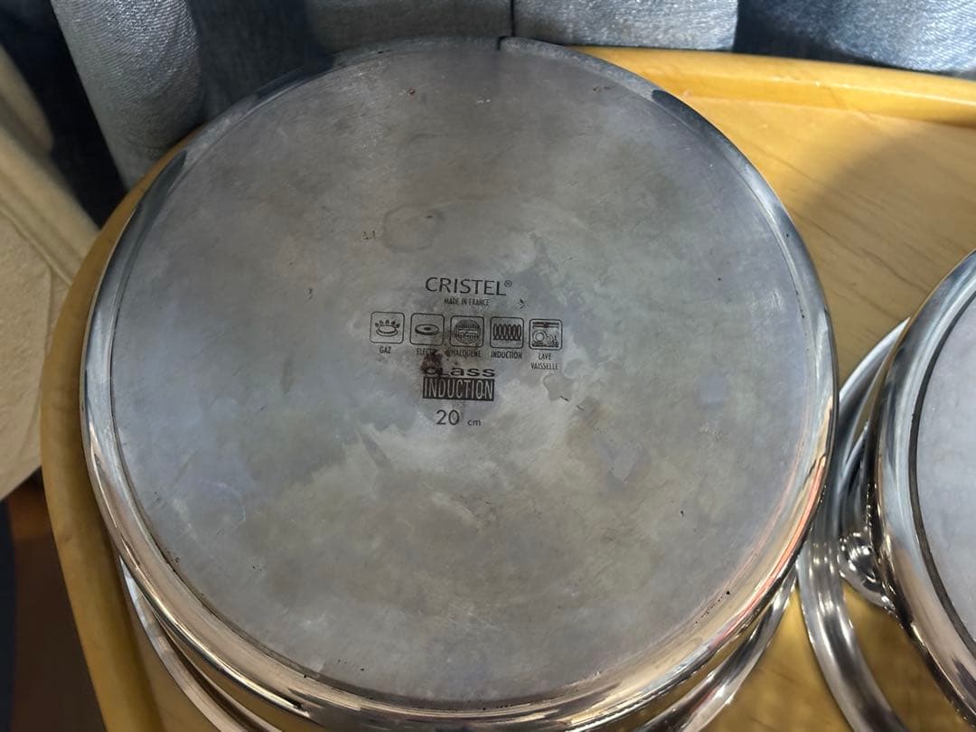 クリステル 深鍋 16/18/20cm 蓋付き 10点セット（内ハンドル2本）