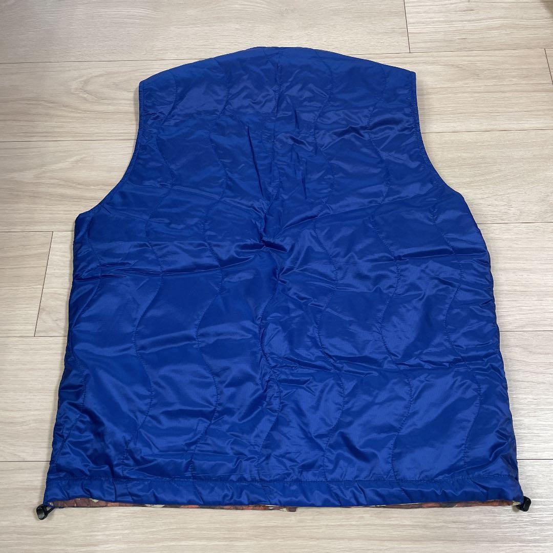 WILD THINGS リバーシブルベスト 枯れ葉柄×ブルー 別注レアベスト