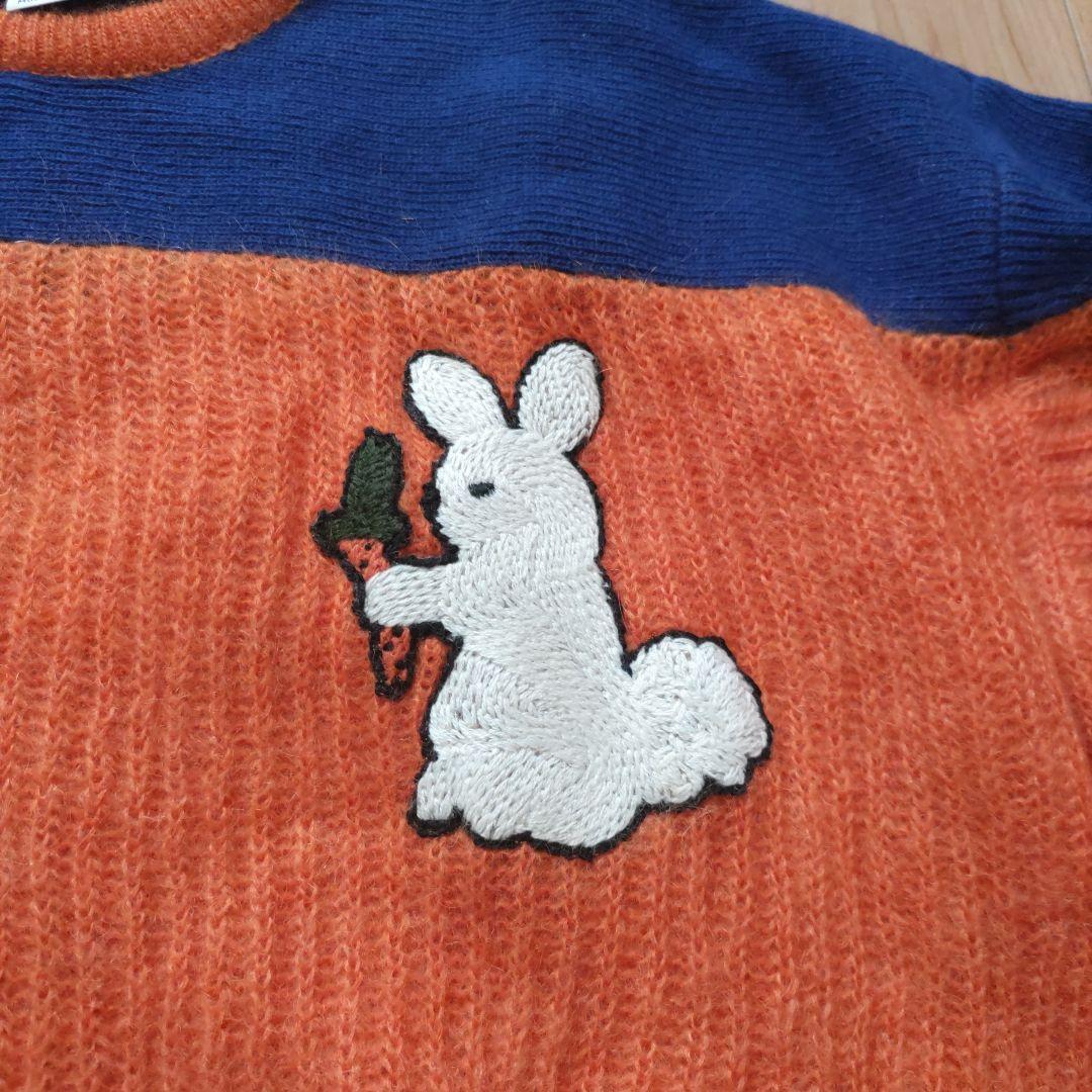 GUCCI新品未使用 ウサギ刺繍オレンジ青ニットセーター S - メルカリ