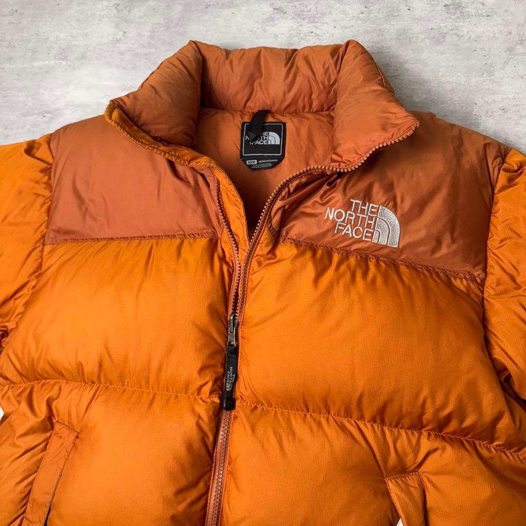 THE NORTH FACE センターロゴ ヌプシ ダウンジャケット オレンジ