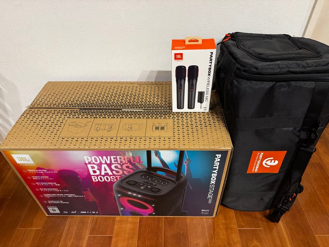 スピーカー・ウーファー JBL PartyBox Stage320,WIRELESS MIC Amazon.com: JBL PartyBox Stage 320 (Black) - 240W Portable