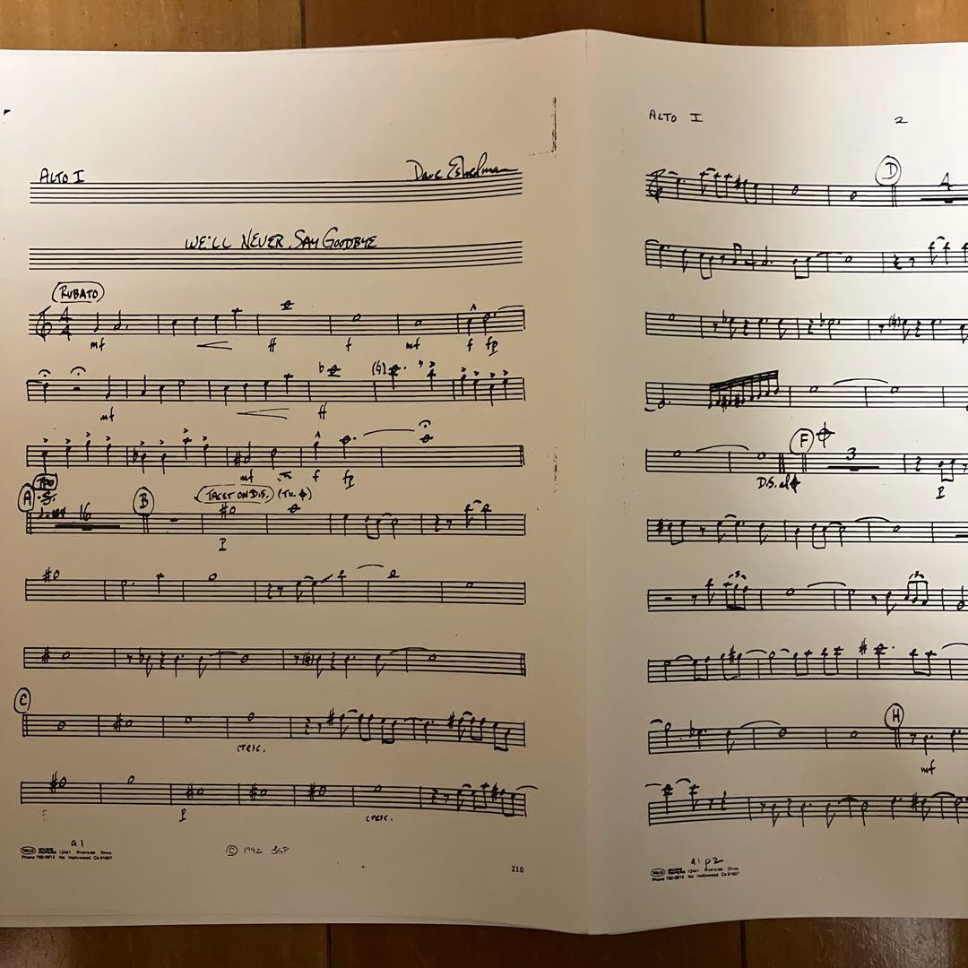 We'll Never Say Goodbye - Big Band中古楽譜 - メルカリ