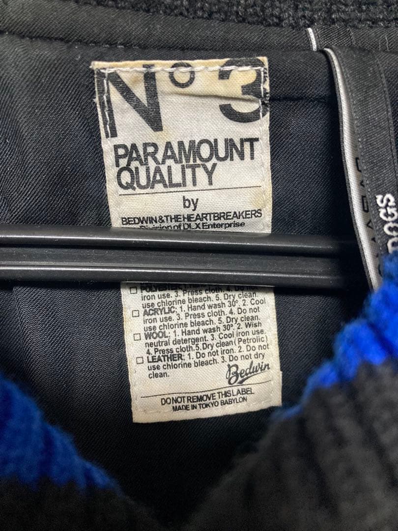 BEDWIN スタジャン アワードジャケット ベドウィン 青黒メルトン 野村