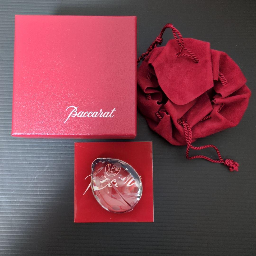 美品】Baccarat バカラ てんとう虫 クリスタル クリアー