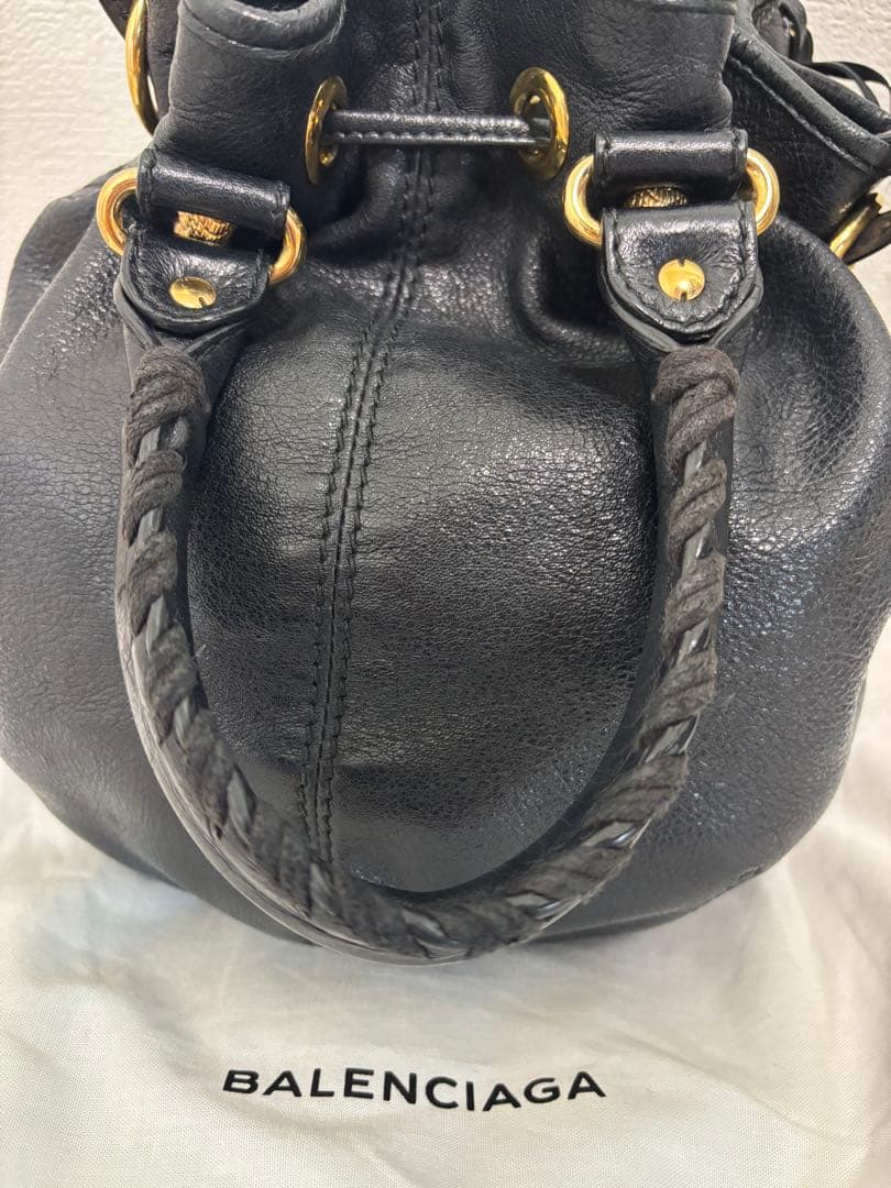 バレンシアガ BALENCIAGA レザーショルダー 2wayバッグミニポンポン