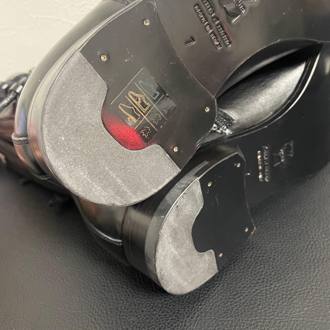 Ermenegildo Zegna (ゼニア)レザーブーツ 25.5cm 黒色