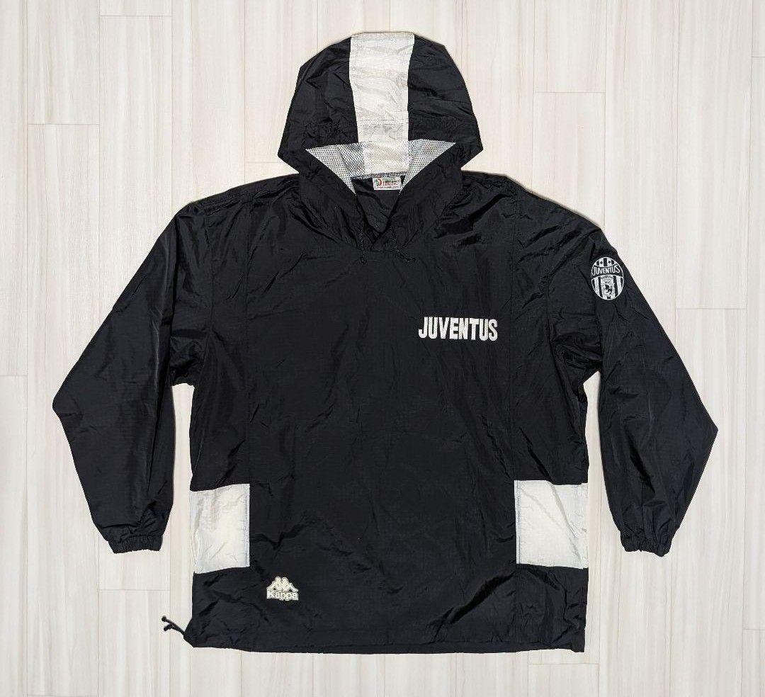 Kappa ユヴェントス アノラックパーカー L 黒 ナイロンジャケット 90s