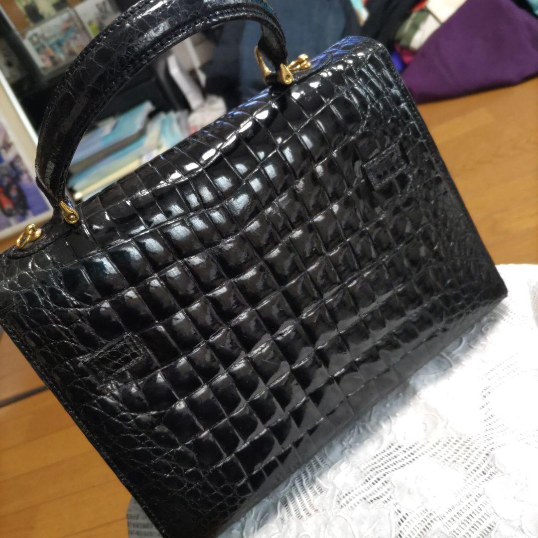 《シャイニング、クロコダイルバック》美品、角スレ傷無し、ベタつき無し1853