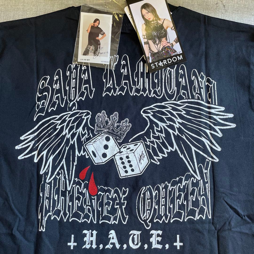 L スターダム 上谷沙弥 Tシャツ ステッカー付 H.A.T.E - メルカリ
