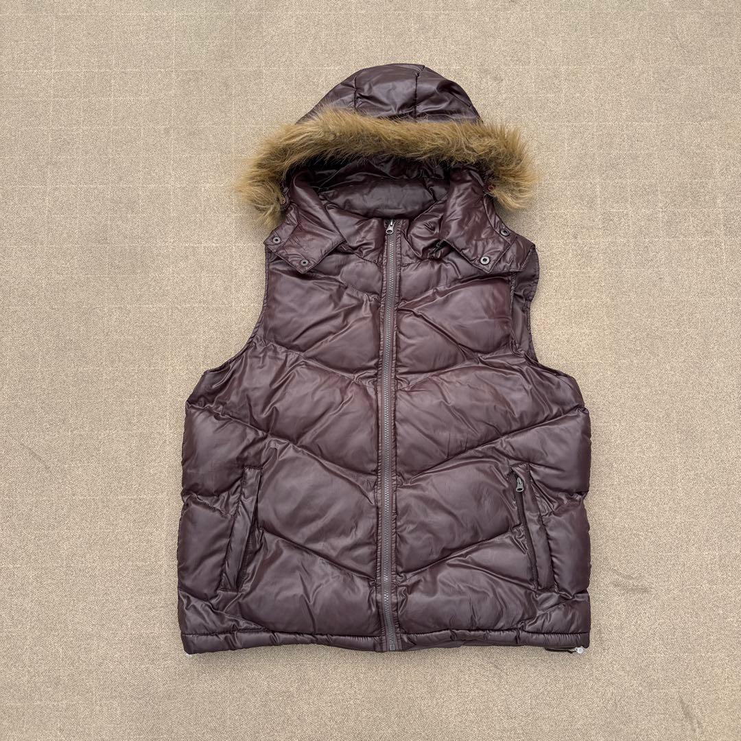 y2k archive 平成ギャル お兄系 ファーダウンベスト ブラウン 短丈