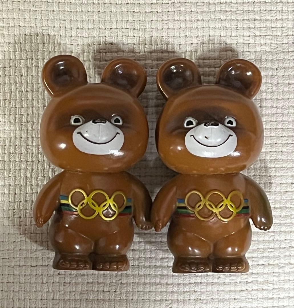 昭和レトロ こぐまのミーシャ 富士銀行 モスクワオリンピック ソフビ