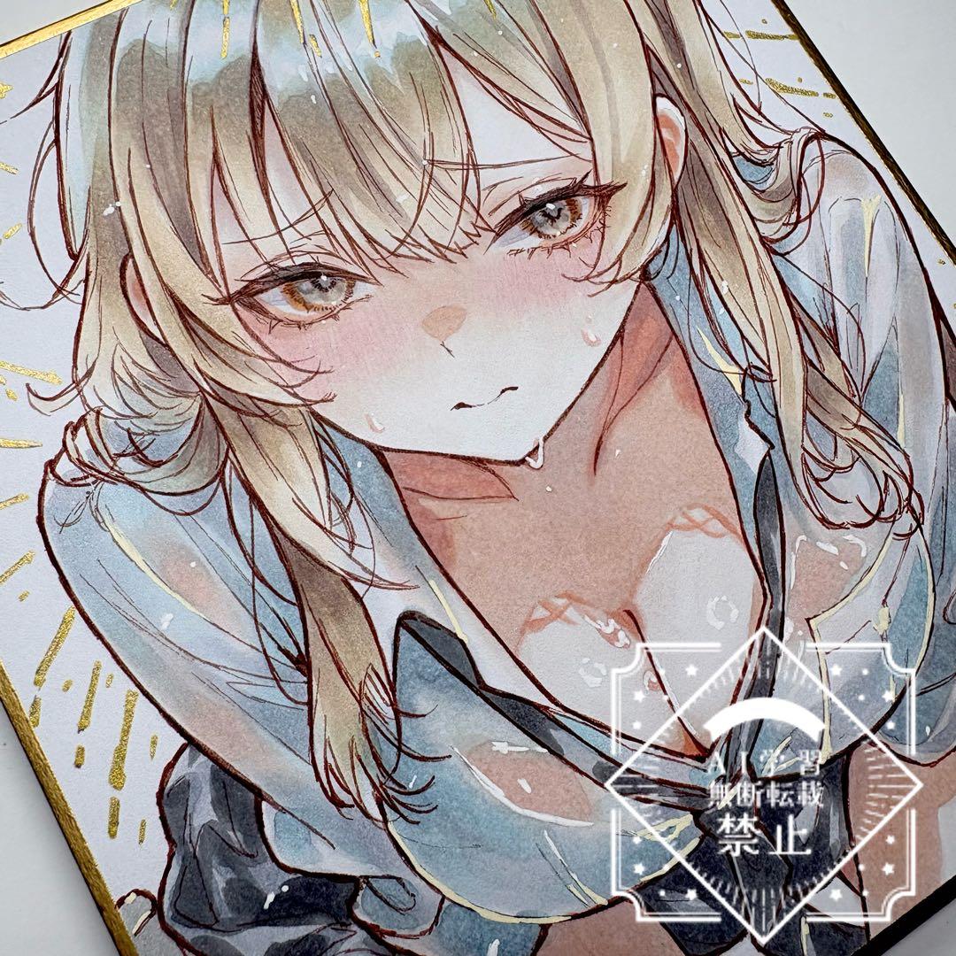 ゆ*り様 一点物 オリジナル 色紙 手描きイラスト アナログ 女の子 創作