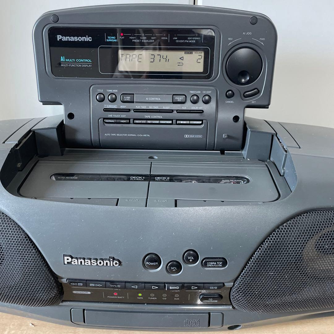 パナソニック コブラトップ搭載 CDラジカセ RX-DT75 ジャンクにて