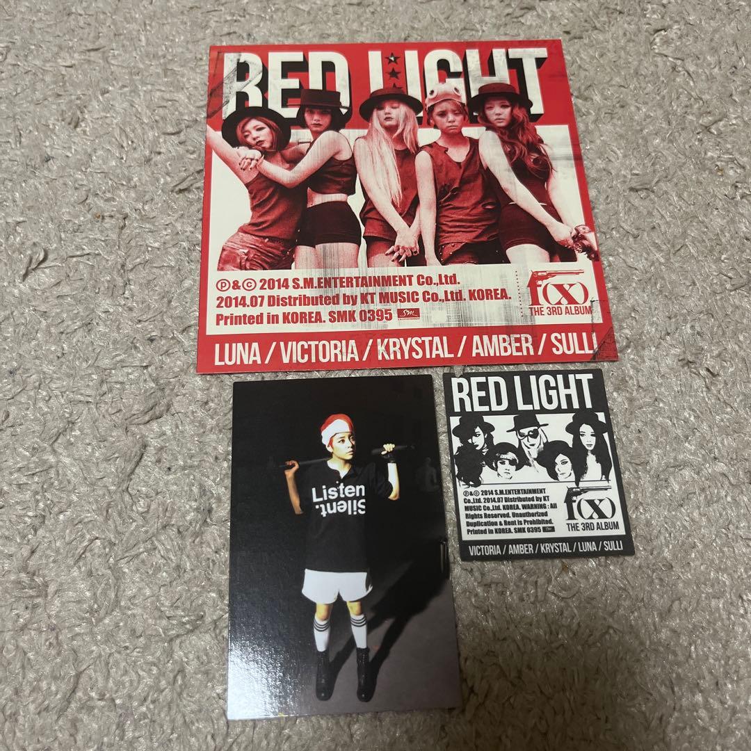f(x) RED LIGHT 3rd Album トレカ＋ステッカー - メルカリ