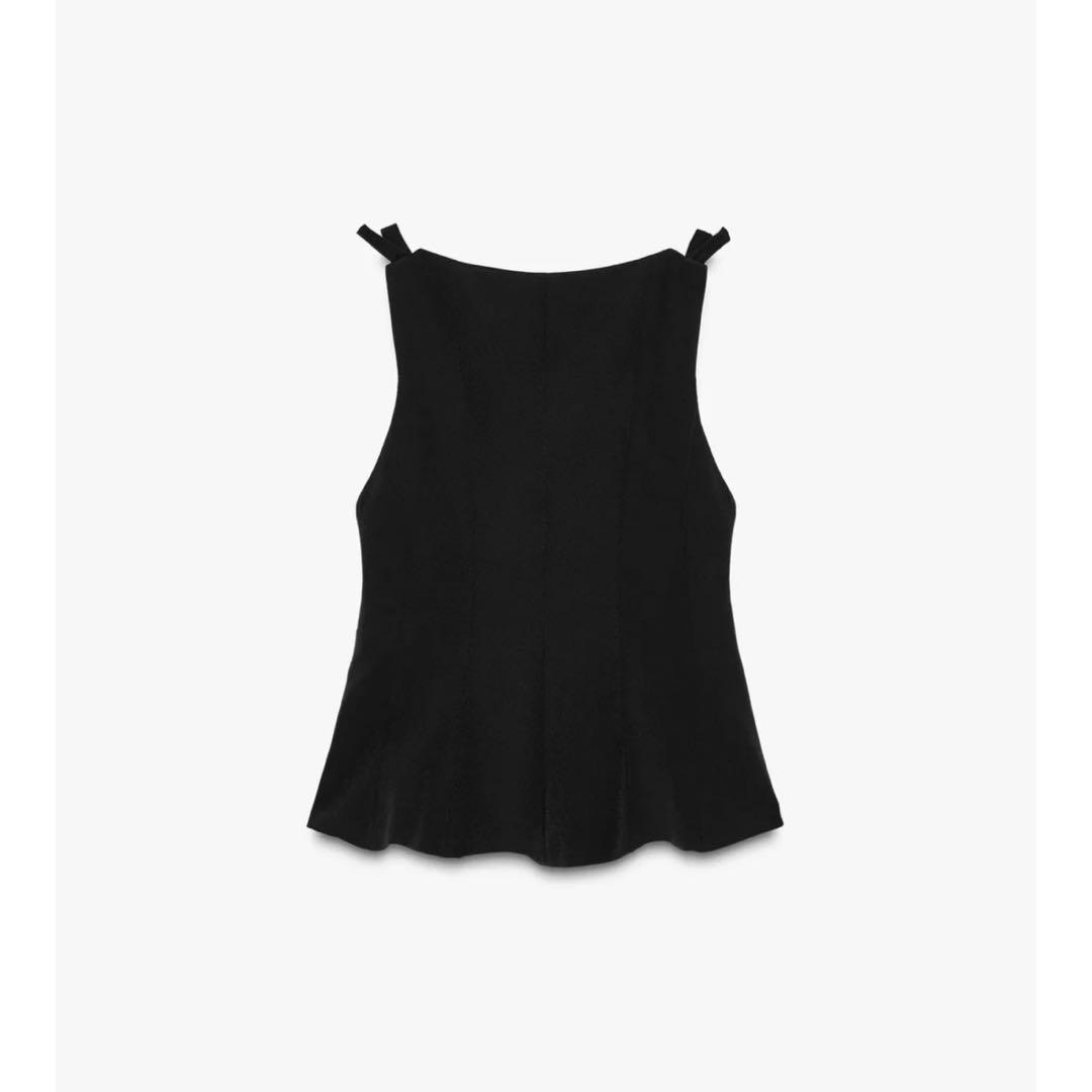 ZARA ペプラムリボン トップス - メルカリ