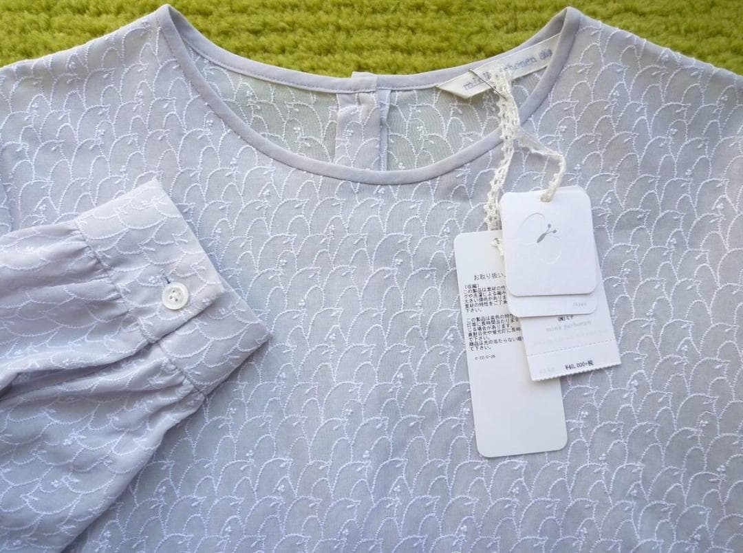 未使用品　ミナペルホネン 「lintu」 ブラウス　40 9_000000003153.jpg?1678209904