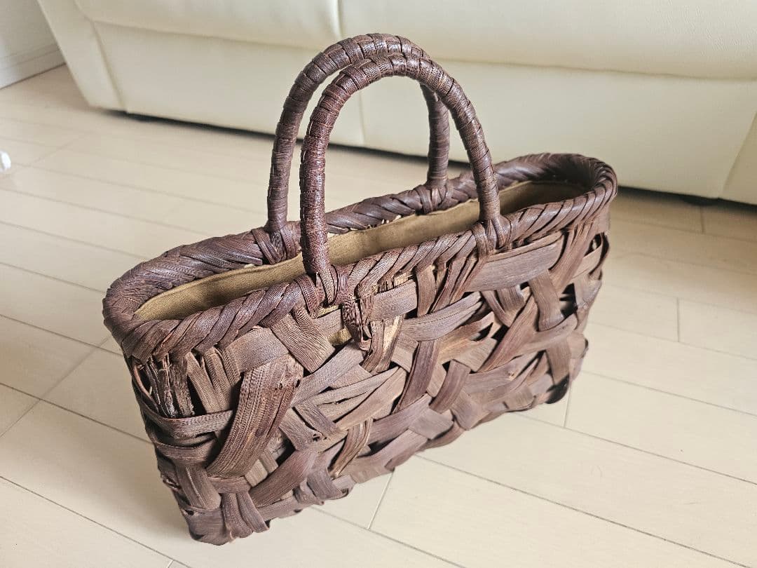 山葡萄 編み込みかごバッグ かごや 山葡萄 かごバッグ やまぶどう 網代編み 編み込み 籠バッグ 山