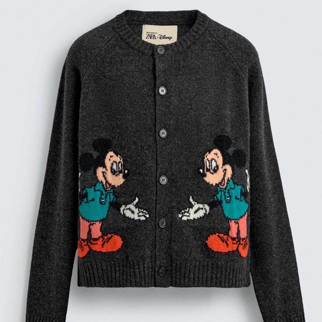 ZARA x Disneyミッキーマウスウールカーディガン Lサイズ - メルカリ