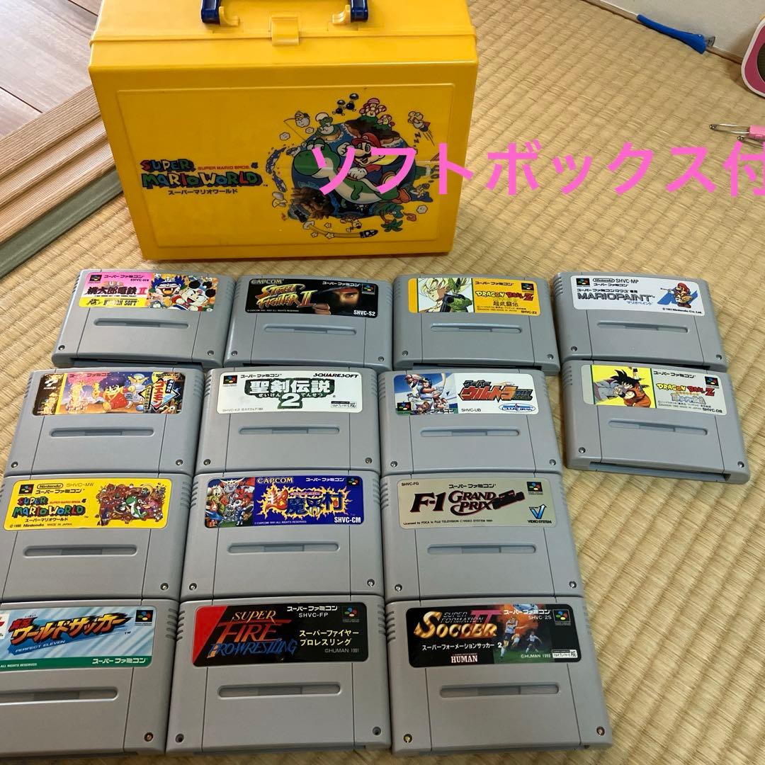 スーパーファミコンソフト14本セット&ソフトボックス - メルカリ