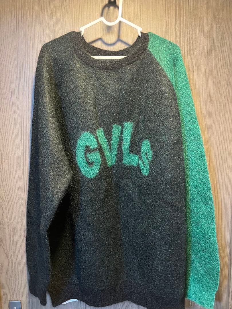 GAVIAL ニット　ブラック/グリーン　サイズ2 GAVIAL,ニット,mohair knit