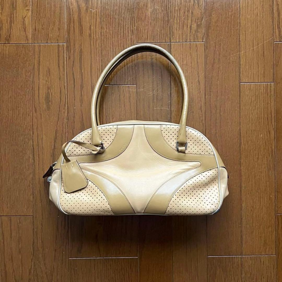 SS 2000 Prada archive レザーボーリングバッグ - メルカリ