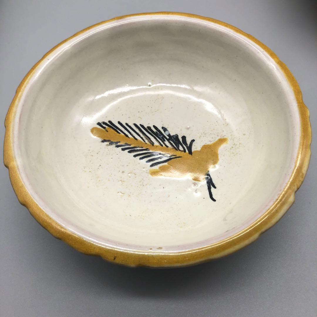 メキシコプエブラタラベラ焼ビンテージ陶器伝統工芸バード鳥ボウル鉢