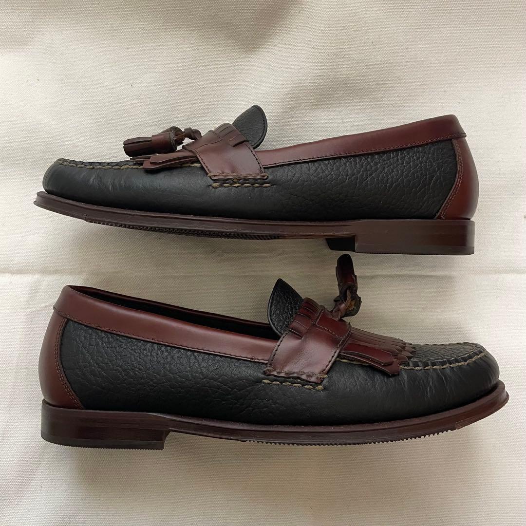 き*ょ様 old H.S.TRASK キルトタッセルローファー コンビ 黒茶 7