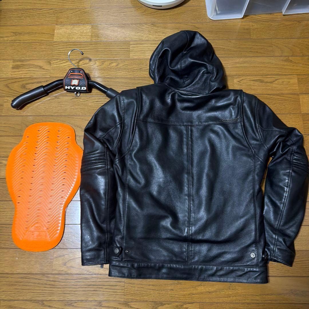 けすぽ様専用HYOD レザーパーカー フーデットジャケット D3O シープ