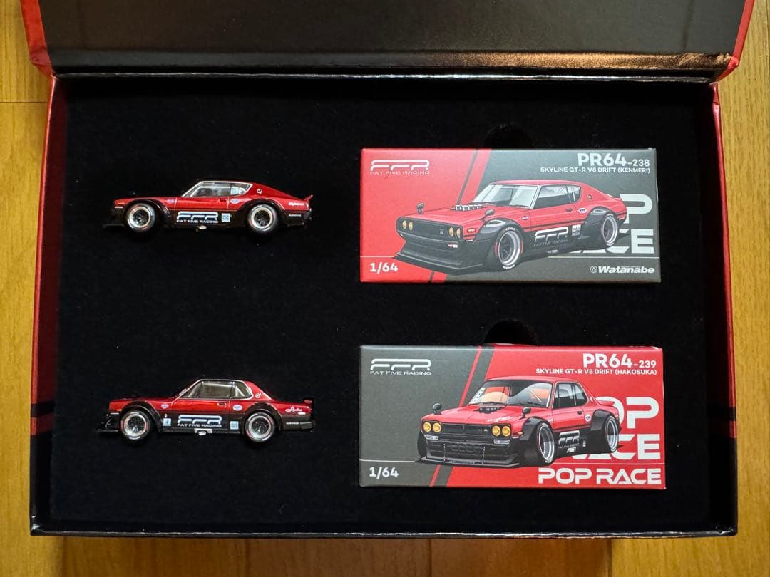ポップレース 1/64 ハコスカ ケンメリ FFR499台限定 POP RACE Pop Race 1/64 scale Nissan Skyline GT-R V8 Drift Hakosuka PR64-113