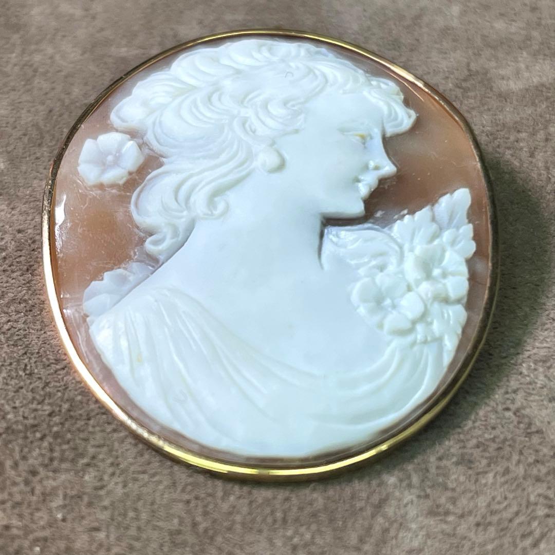 ECRIN D'OR カメオ K18 ブローチ ペンダントトップ 高島屋 - メルカリ