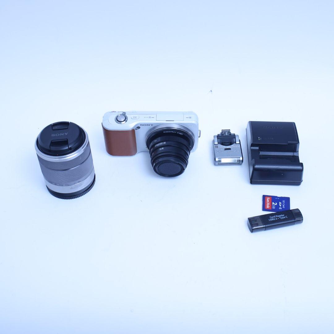 SONY NEX-3 ボディ レンズ+単焦点レンズ バッテリー充電器SDカード付