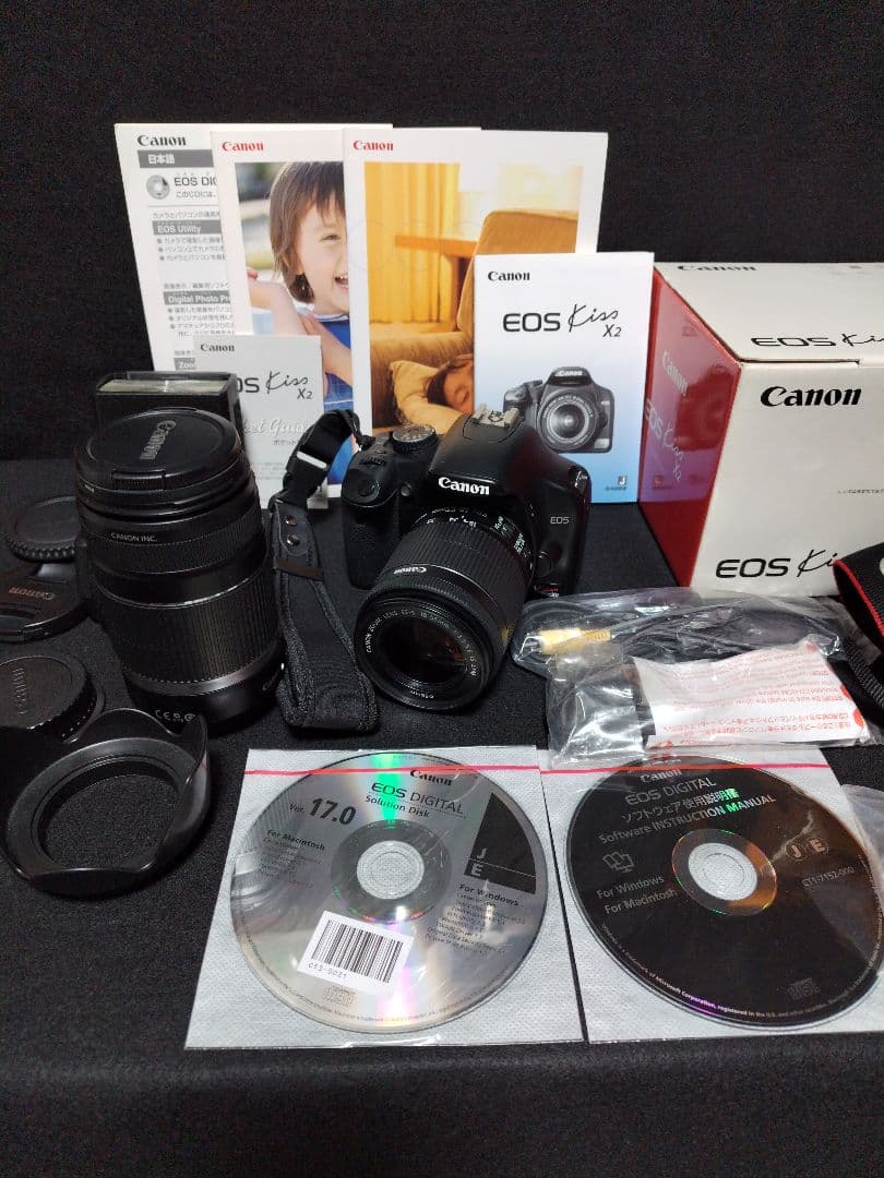 CANON キャノンEOS kiss X2 ダブルレンズセット Amazon | Canon デジタル一眼レフカメラ EOS Kiss X2 ダブルズーム